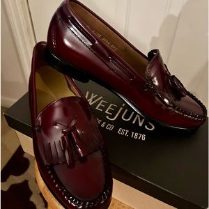 Ghbass Women Burgundy Tassel Weejun Loafers